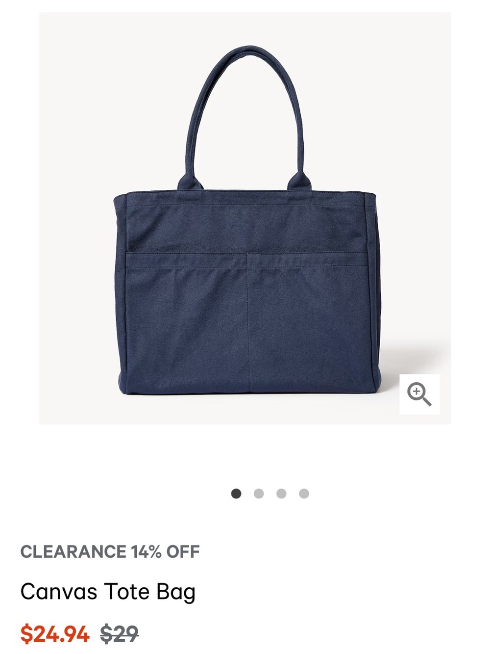 Joe Fresh Navy Canvas Tote